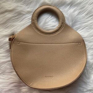 Remi/Reid Anthropologie Round Tan Crossbody Clutch Purse